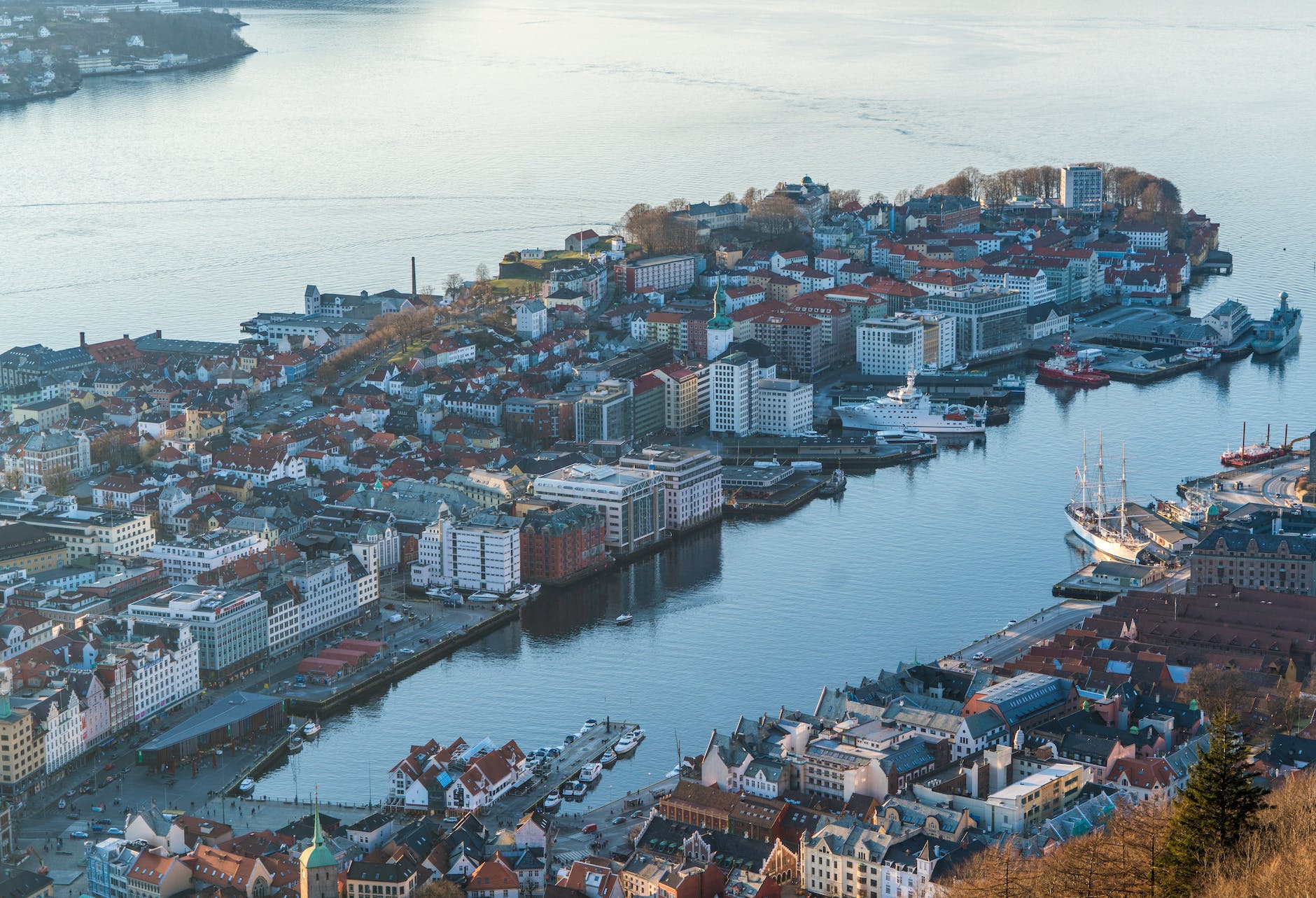 high angle view of city